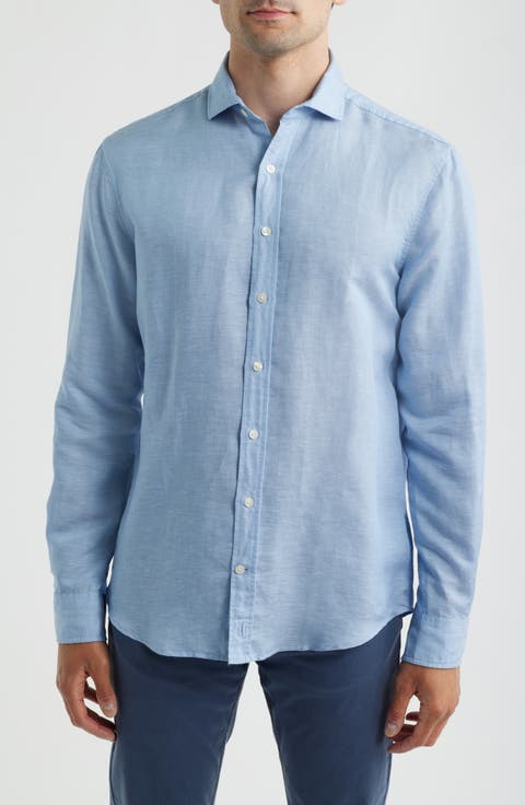 McCarthy Solid Linen Blend Button-Up Shirt