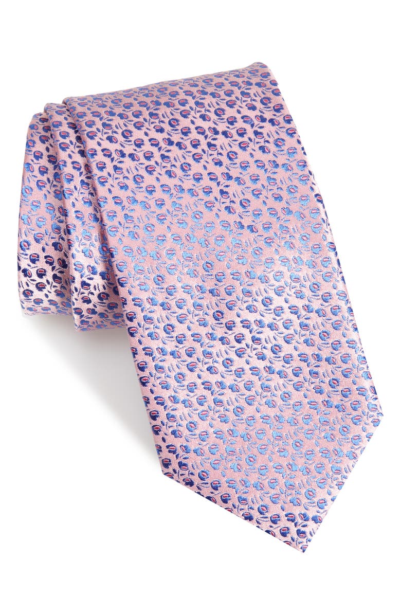 Canali Floral Silk Tie, Main, color, 