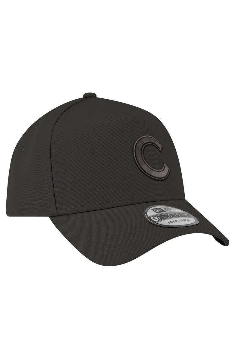 New Era Men's New Era Black Chicago Cubs A-Frame 9FORTY Adjustable Hat, Alternate, color,