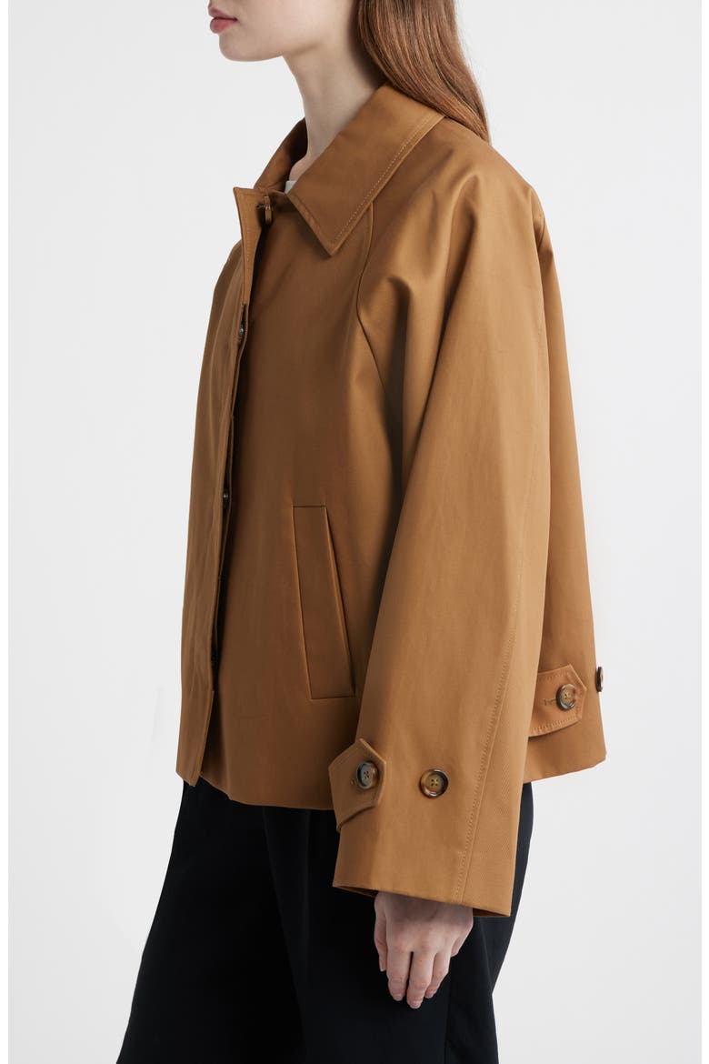 Cuba Oversize Short Cotton Trench Coat, Alternate, color, MEDIUM BROWN