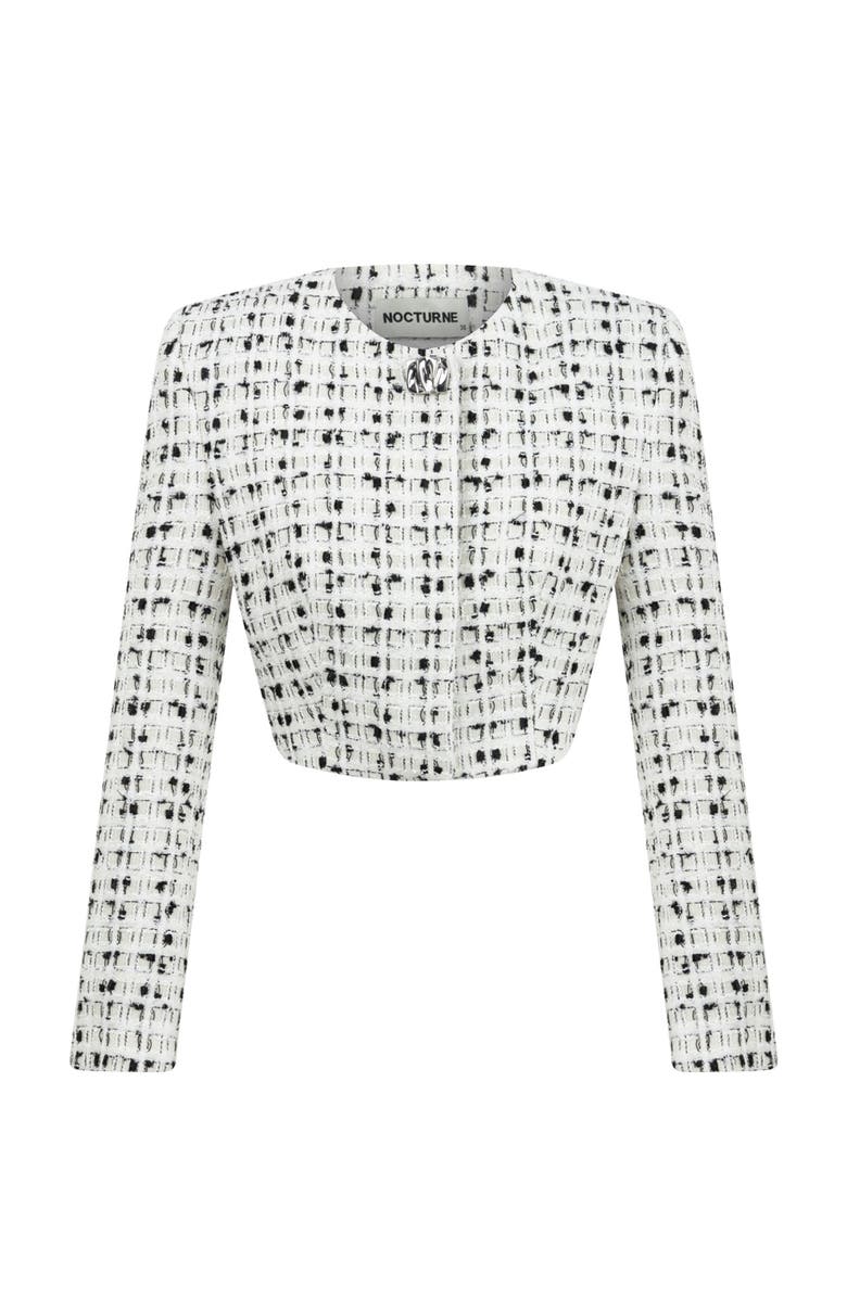 Nocturne Tweed Crop Jacket, Alternate, color, 