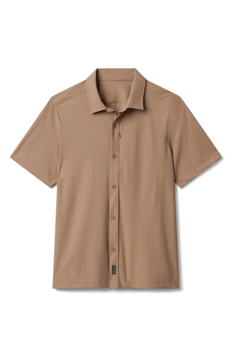 Rhone Invictus Ripstop Button-Up Shirt, Alternate, color, Taupe Brown
