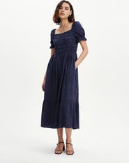 Finery London Petite Dawn Square Neck Midi Dress