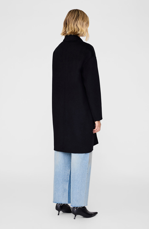 Anine Bing Portia Coat Cashmere Blend In Black