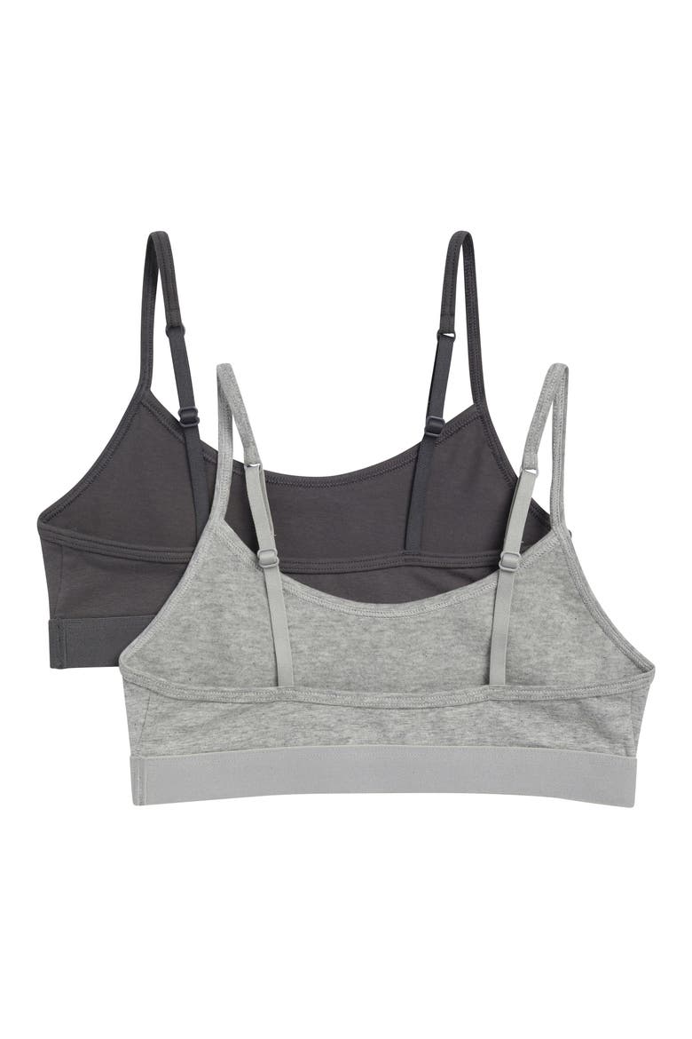Kids' 2-Pack Bralettes, Alternate, color, MAGNET/ HEATHER GREY