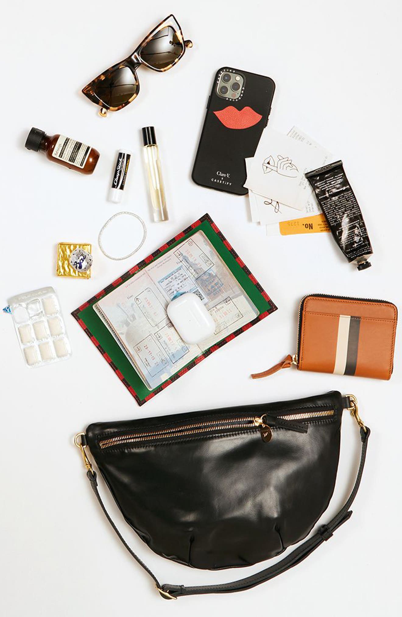 Clare V. Grande Leather Belt Bag, Alternate, color, 