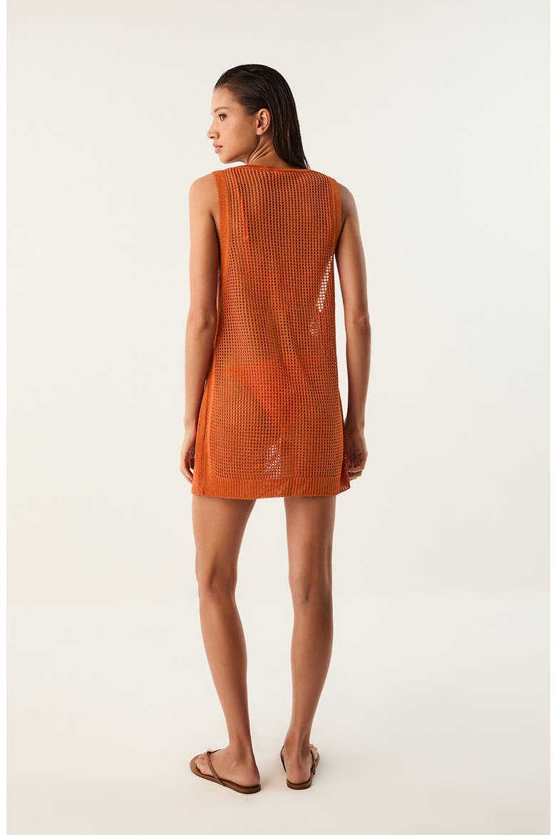 Erika Knit Cover-Up Minidress, Alternate, color, ORANGE