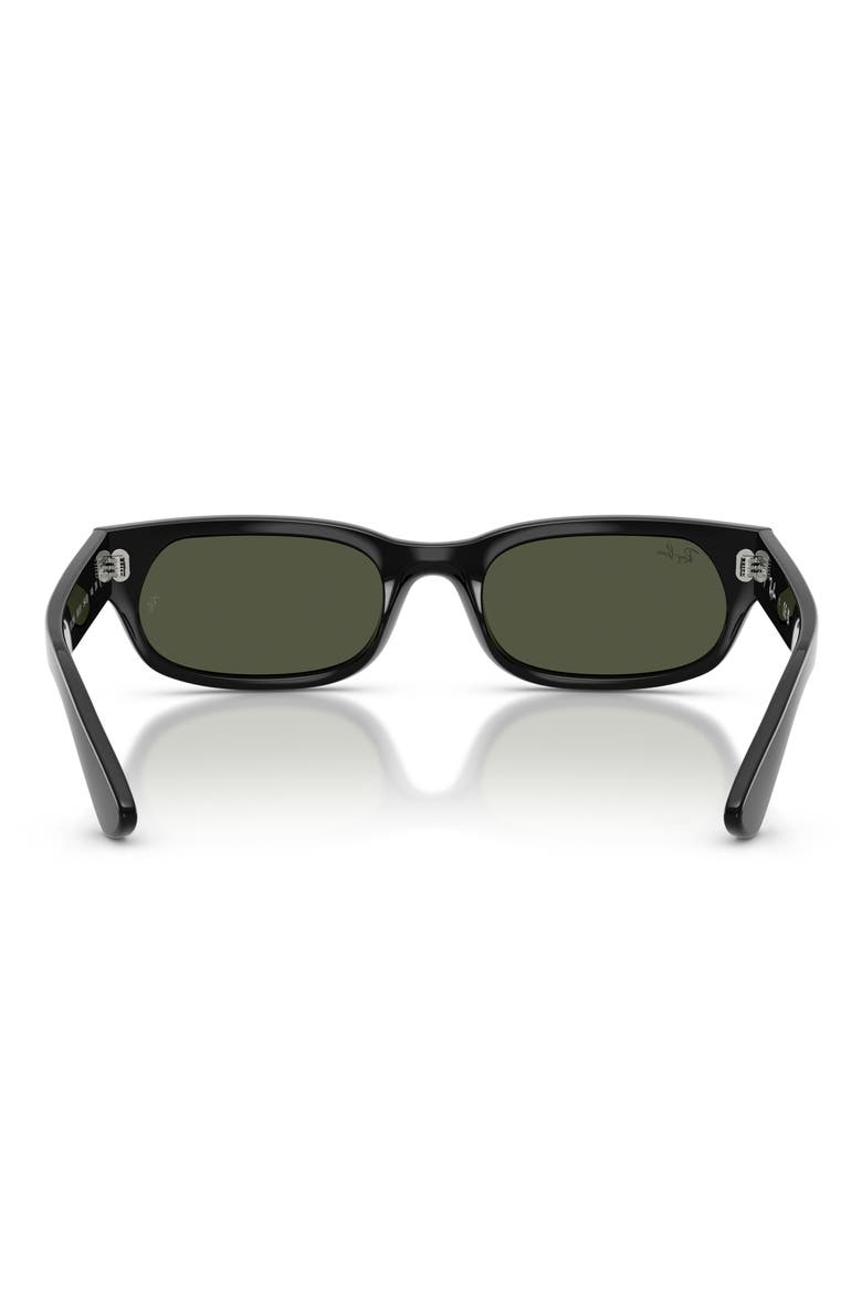 54mm Irregular Sunglasses, Alternate, color, BLACK / GREEN
