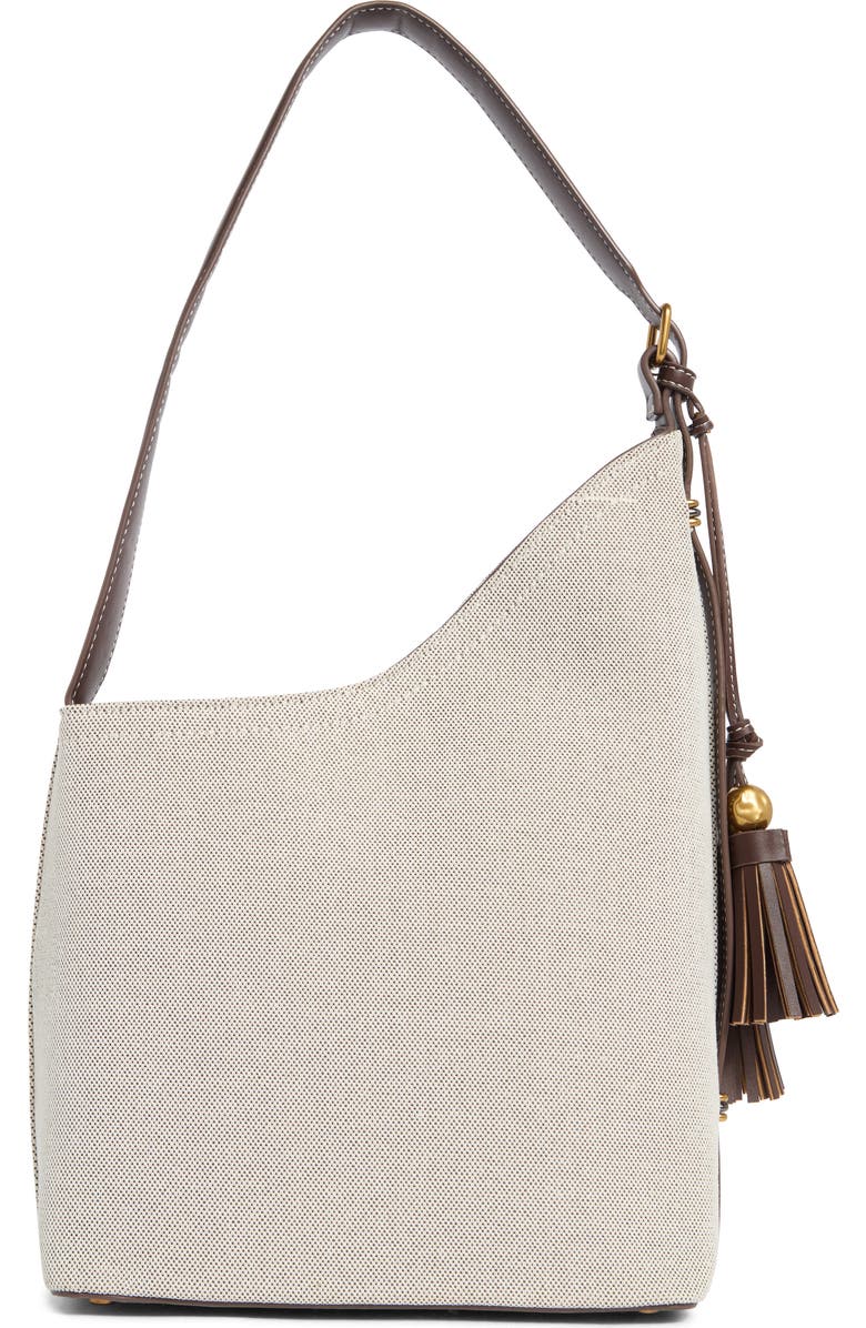 Steve Madden Fawn Canvas Bucket Bag, Alternate, color, Brown Flecked Canvas