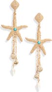Ettika Starfish Seeker Drop Earrings