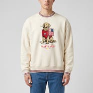 Uscape Apparel Unisex Uscape Apparel Cream Maryland Terrapins Americana Good Boy Ribbed Premium Sweatshirt
