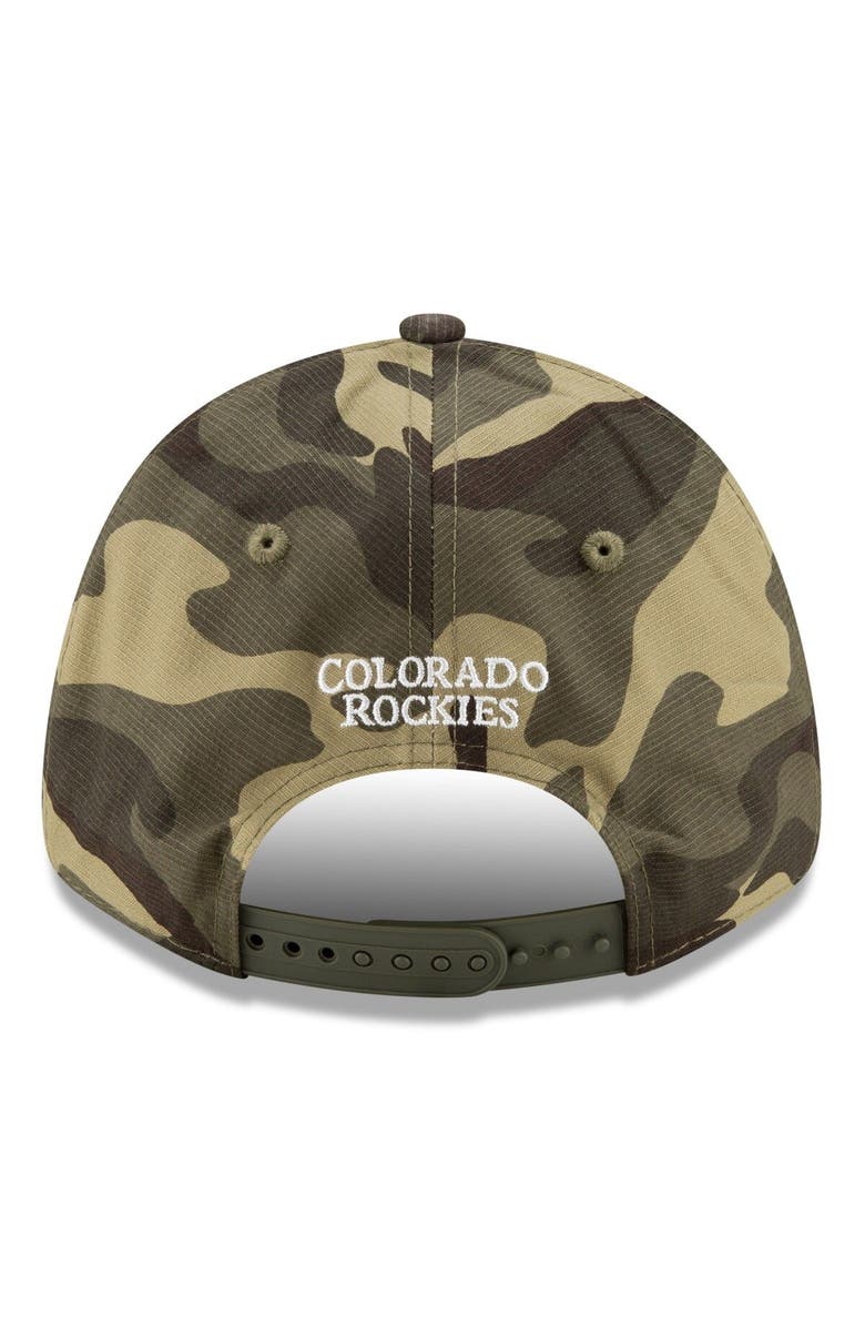 New Era Men's New Era Camo Colorado Rockies 2021 Armed Forces Day 9FORTY Adjustable Hat, Alternate, color, 