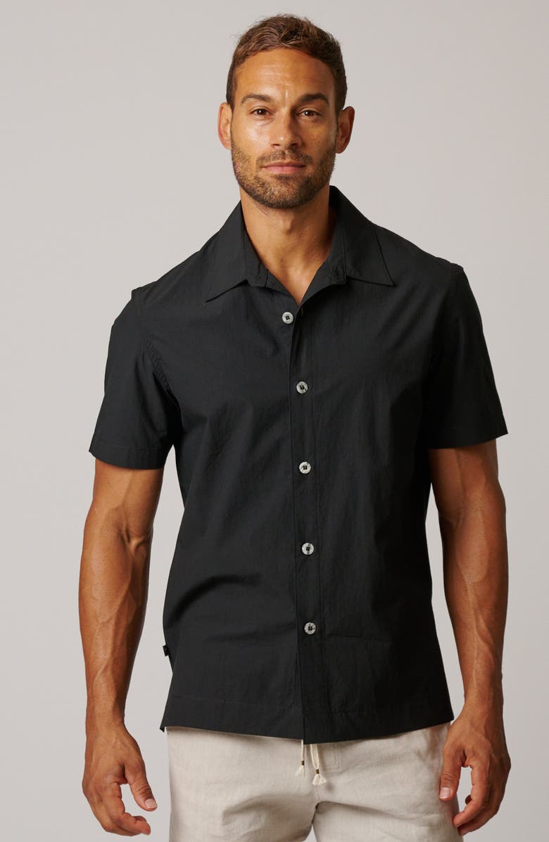 LEISURE LAB Short Sleeve Cotton Button Up, Main, color, 