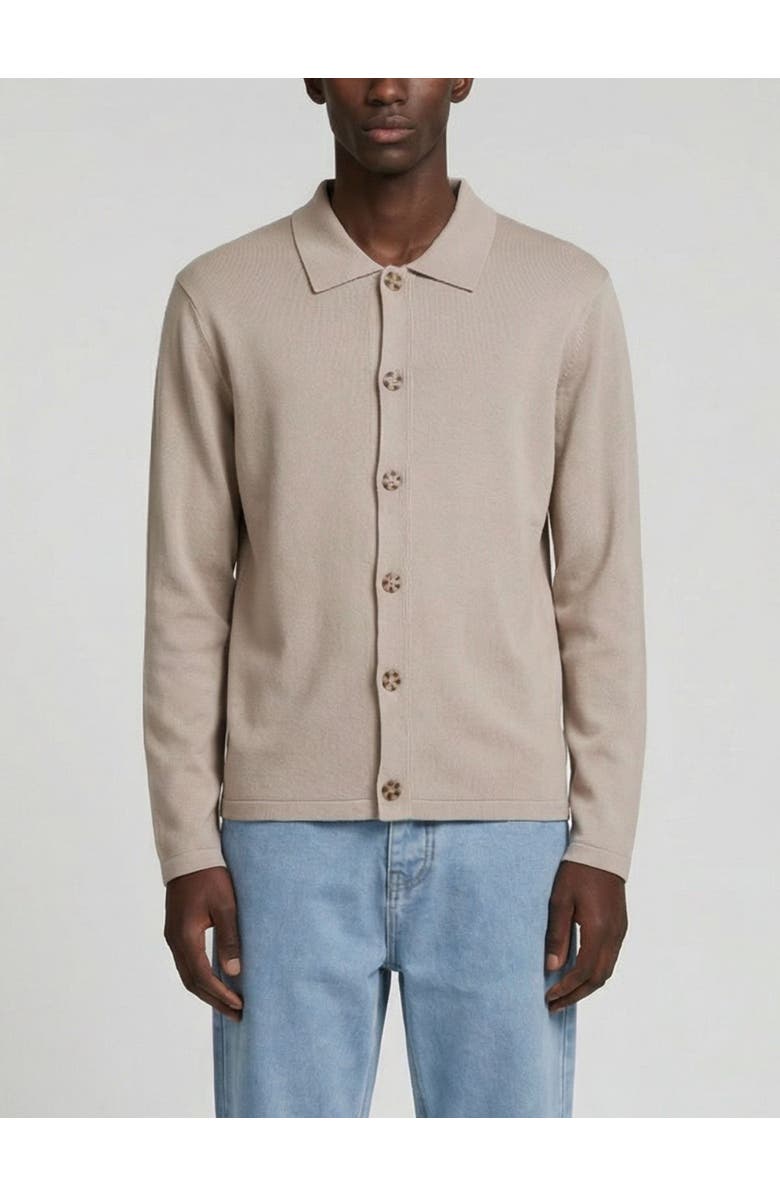 Walker & Hunt Milano Knit Button Front Cardigan, Main, color, Sand