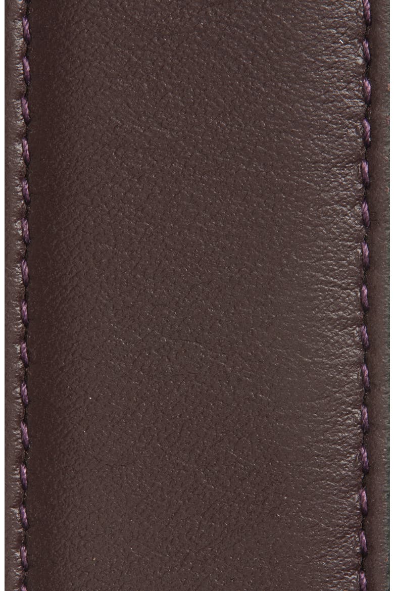 Double Gancio Leather Belt, Alternate, color, OXBLOOD NERO