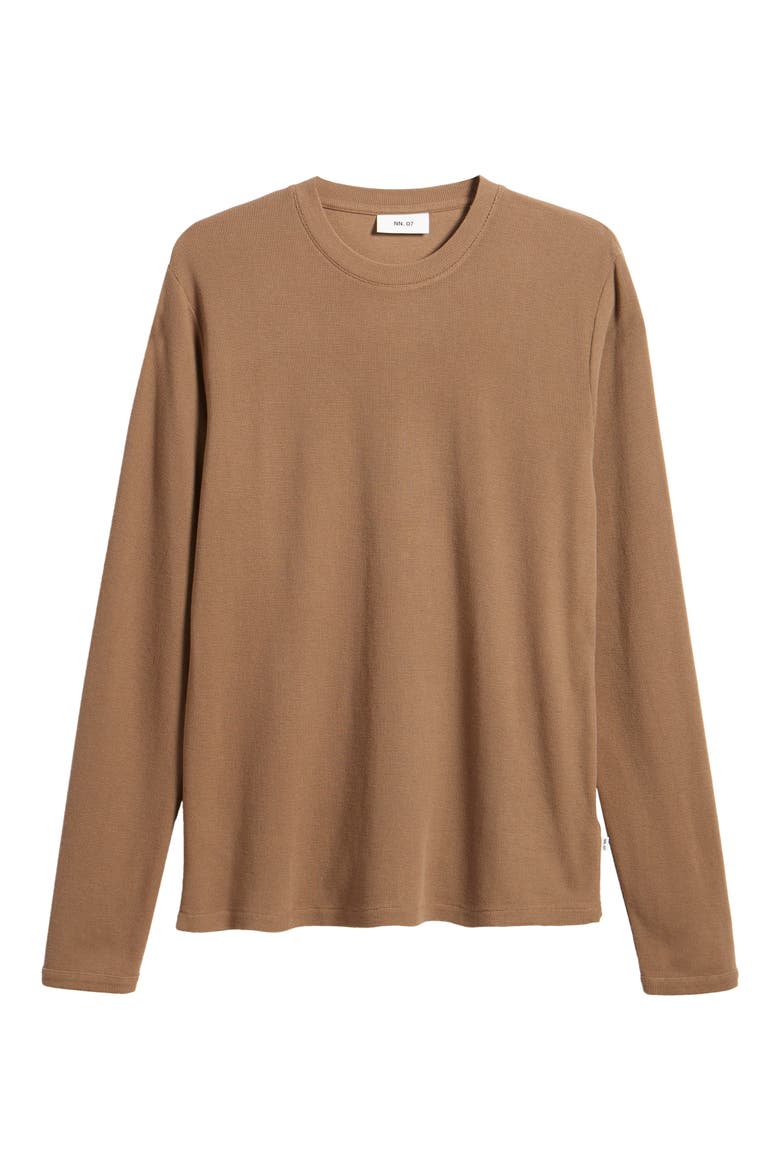 Clive Long Sleeve Waffle Knit Tee, Alternate, color, SHITAKE