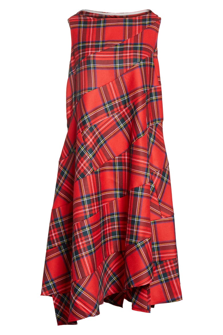 Tricot Comme des Garçons Tartan Plaid Dress, Alternate, color, RED