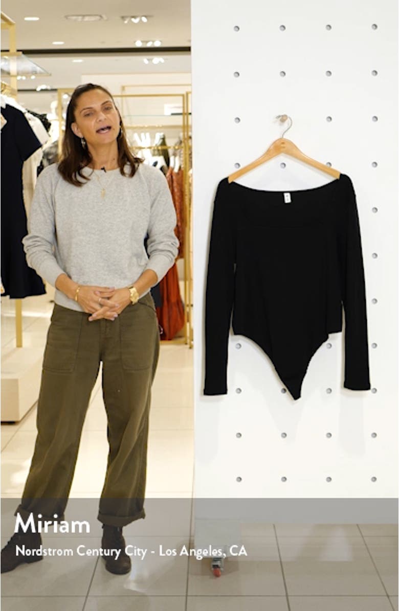 Square Neck Long Sleeve Bodysuit, sales video thumbnail