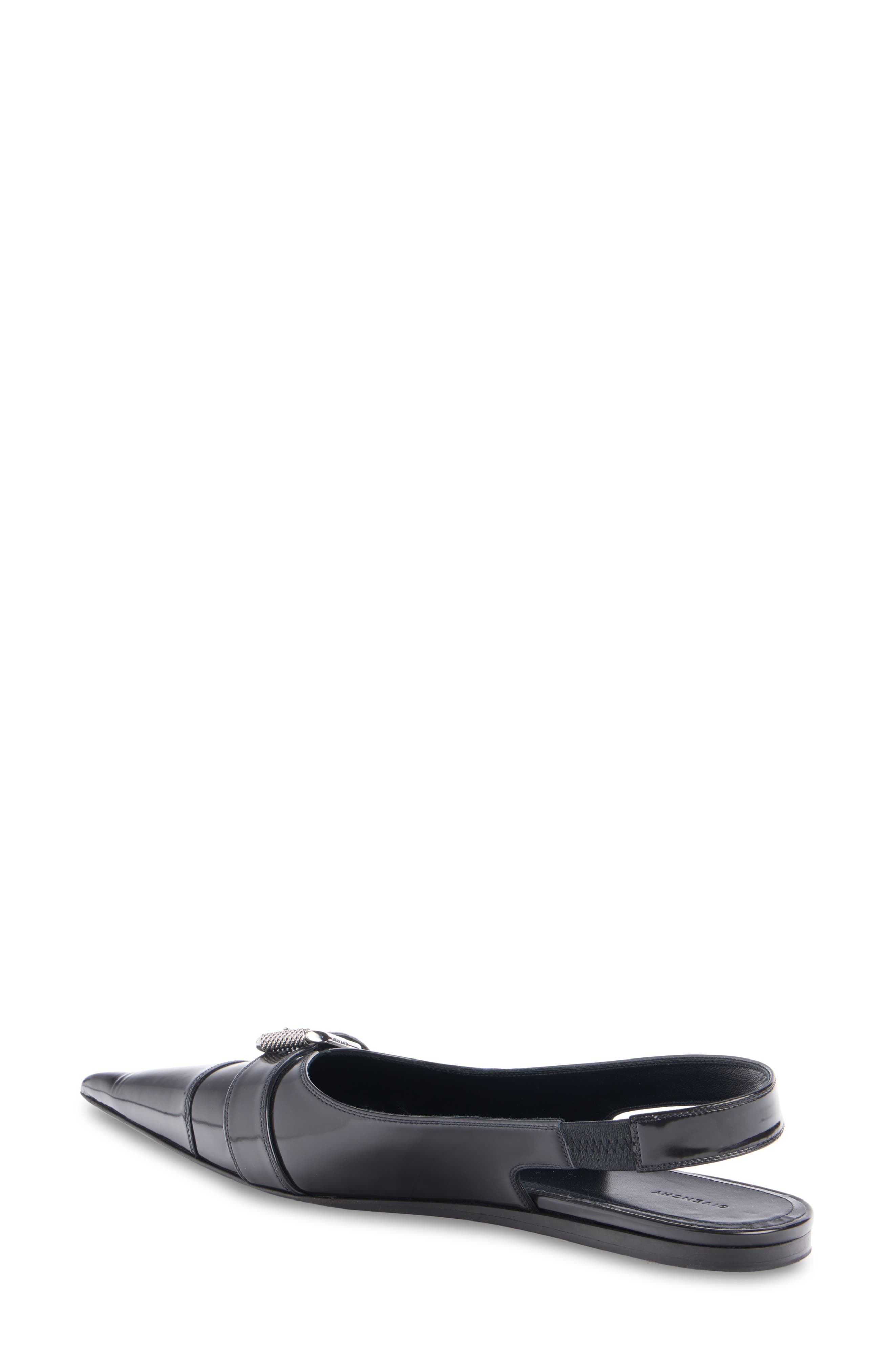 Givenchy Voyou Pointed Toe Slingback Ballet Flat, Alternate, color, Black