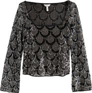 NEXT Sequin Geometric Top