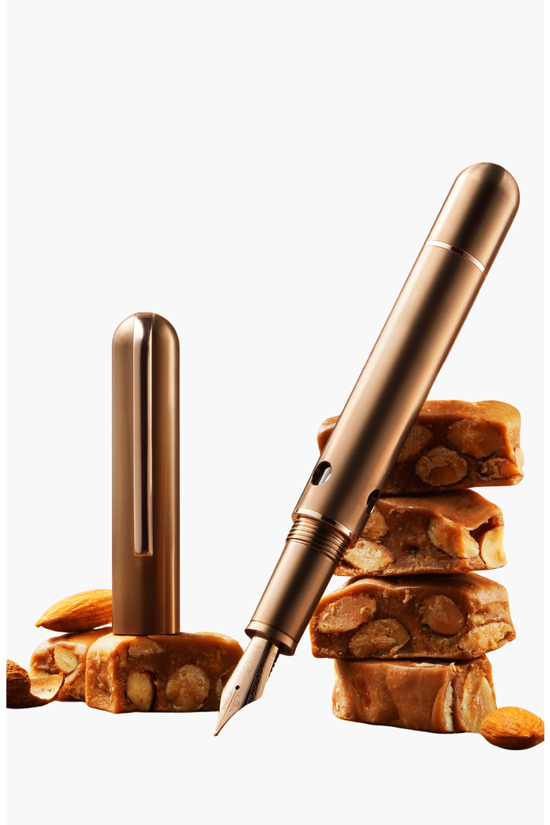 Nautilus Ti Toffee Titanium Fountain Pen, Alternate, color, Toffee Double Broad