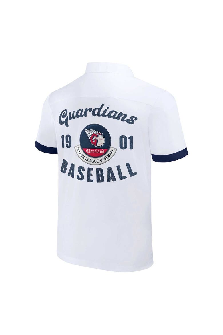 Men's Darius Rucker Collection by Fanatics  White Cleveland Guardians Bowling Button-Up Shirt, Alternate, color, White