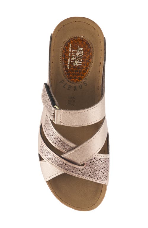 Flexus By Spring Step Karl Slide Sandal In Bronze