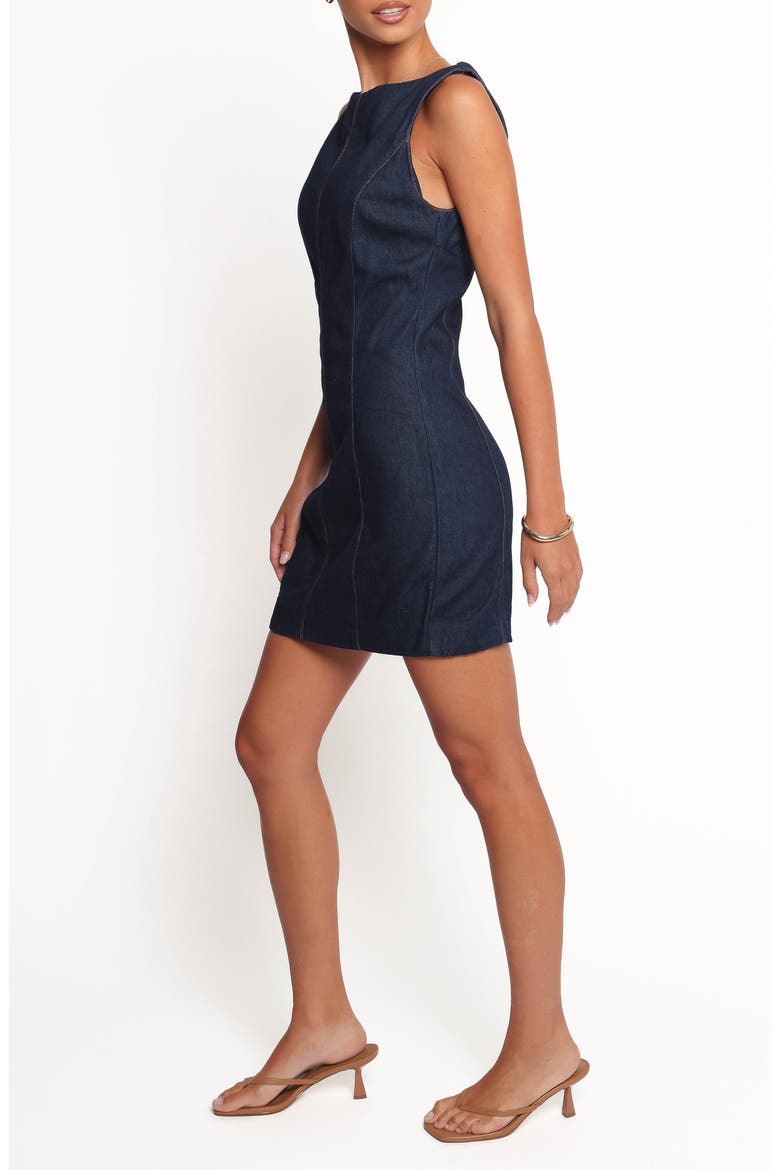 Calyx Sleeveless Denim Minidress, Alternate, color, DARK DENIM