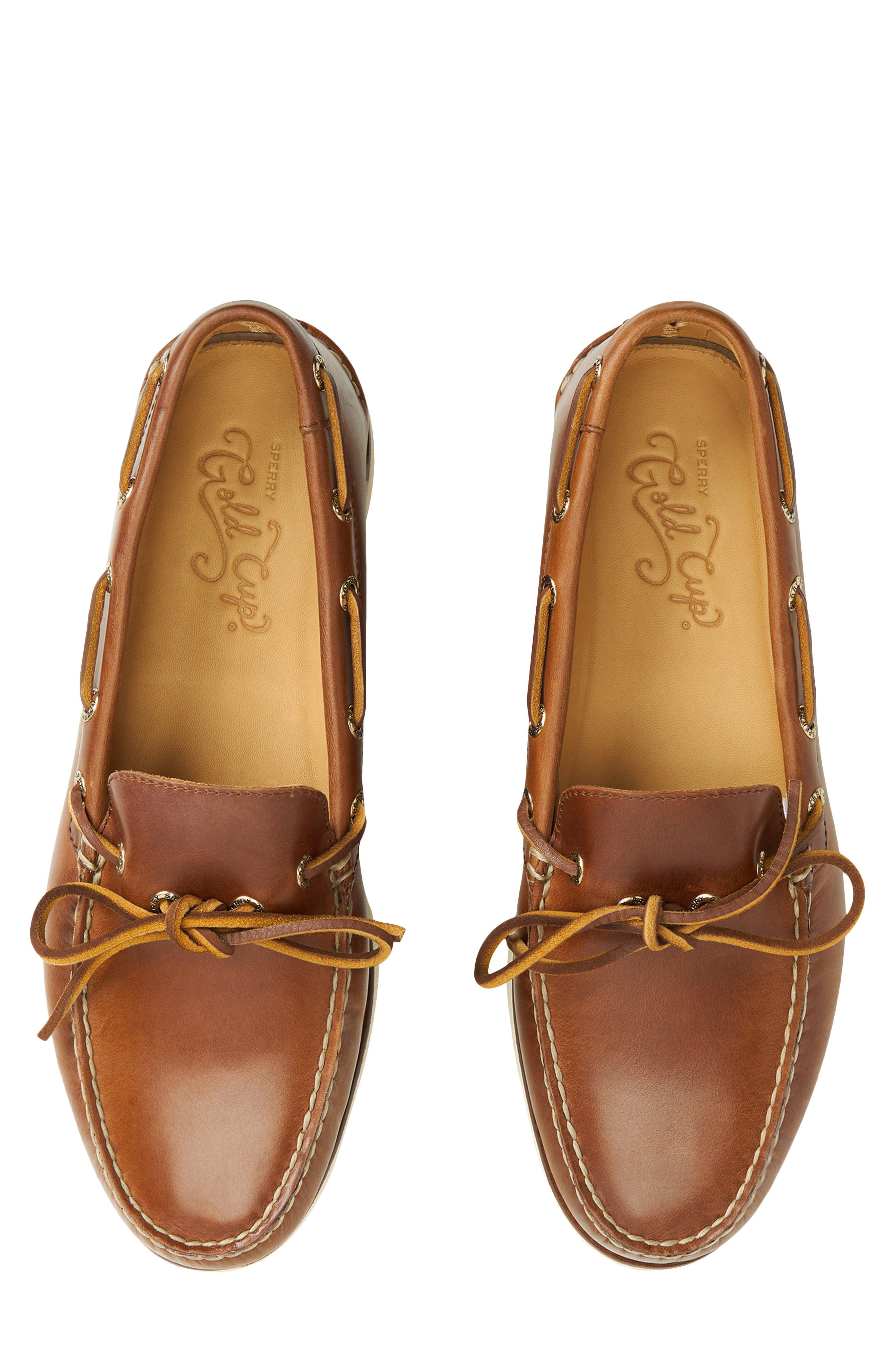 sperry gold cup dress shoes Sperry Men's Gold Cup Boat Shoes Amaretto Size 9