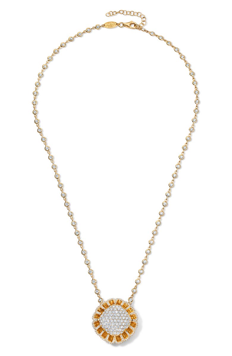 Mindi Mond Floating All Diamond Pendant Necklace, Main, color, 18K Yellow Gold