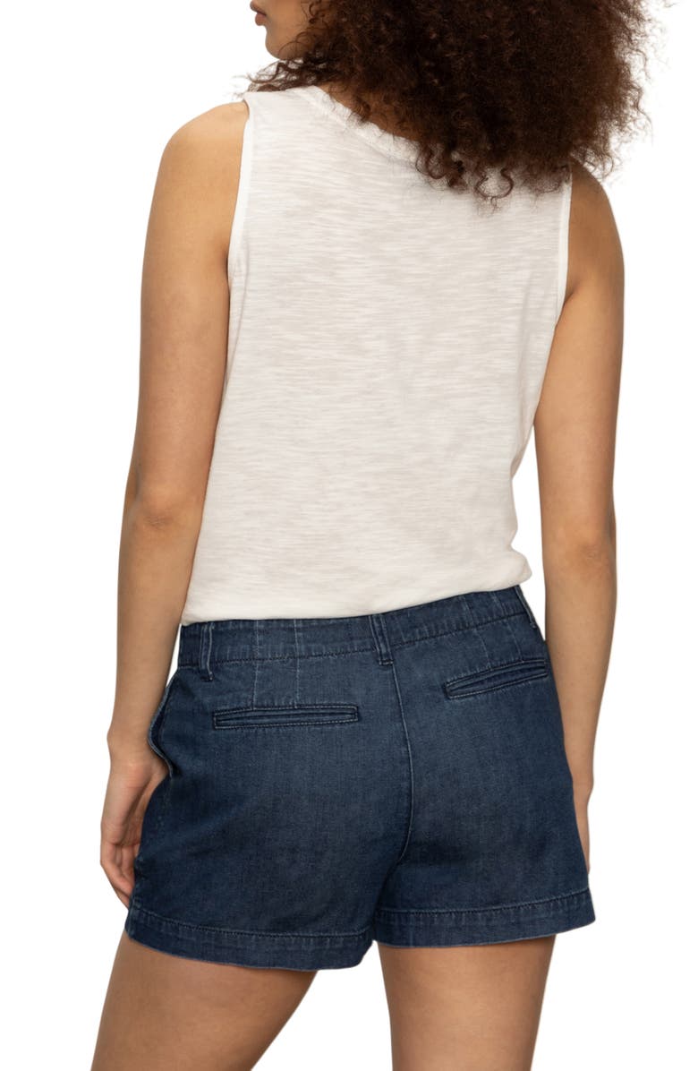 Sanctuary Tie Front Slub Jersey Button-Up Tank, Alternate, color, White