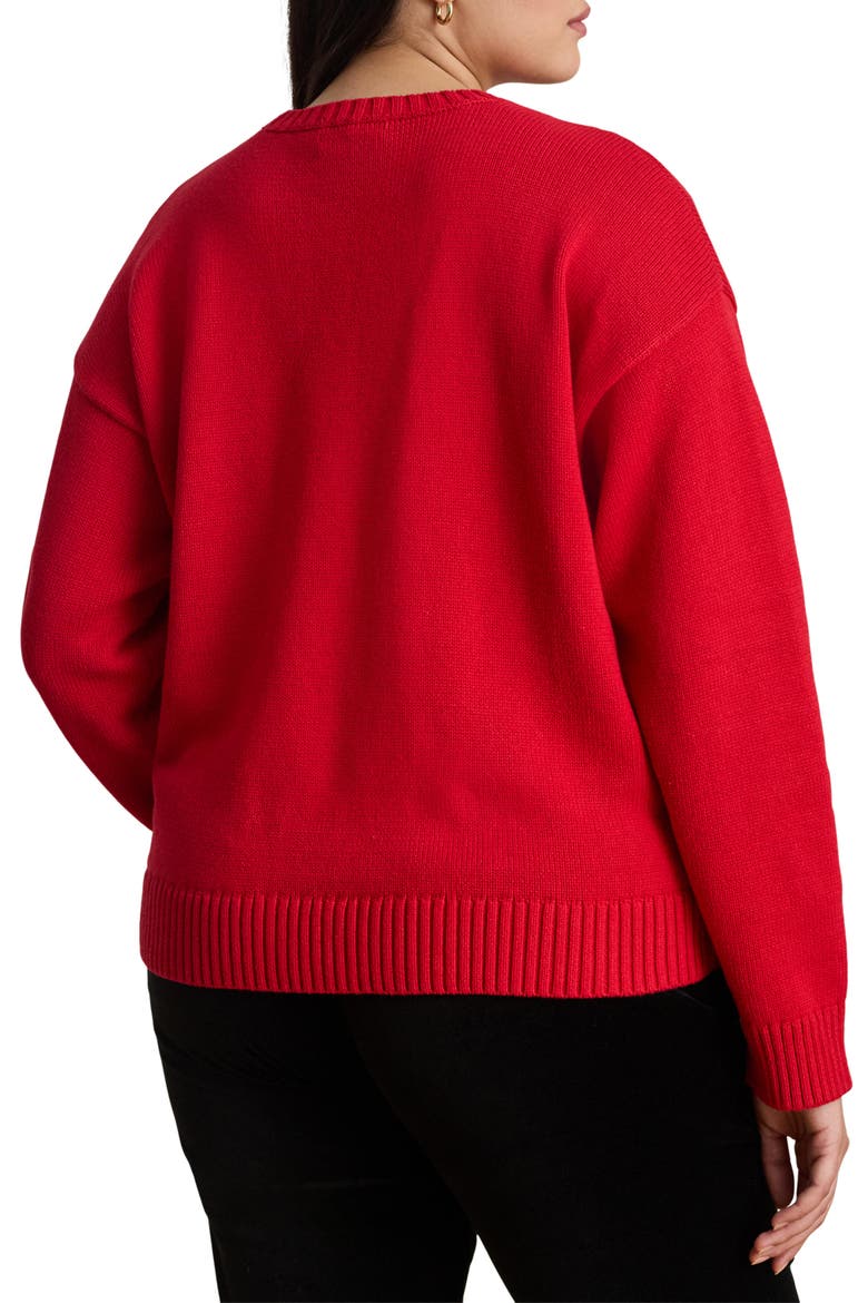Foxhound Cotton Intarsia Sweater, Alternate, color, RALPH RED MULTI