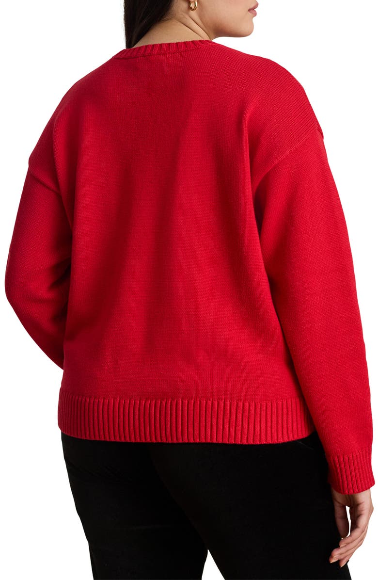 Lauren Ralph Lauren Foxhound Cotton Intarsia Sweater, Alternate, color, Ralph Red Multi