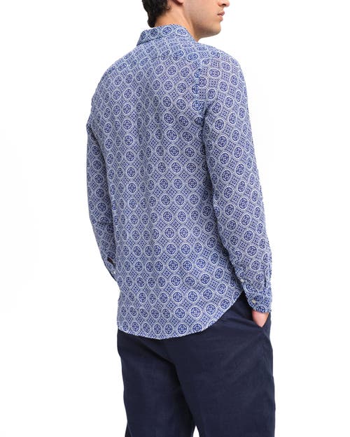 Peninsula Swimwear Montecristo Linen Shirt In Blue