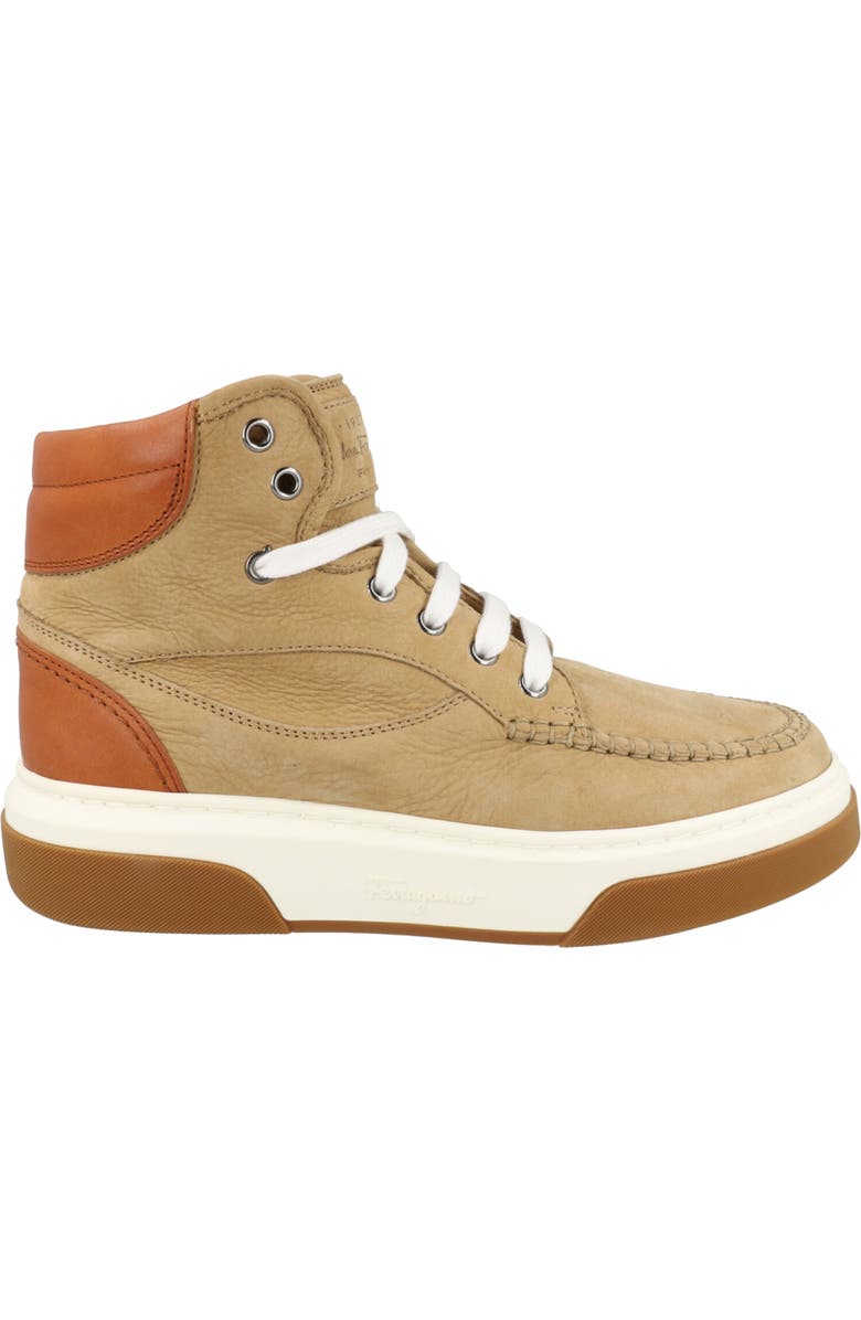 FERRAGAMO Cassina High Top Sneaker, Alternate, color, Beige Khaki