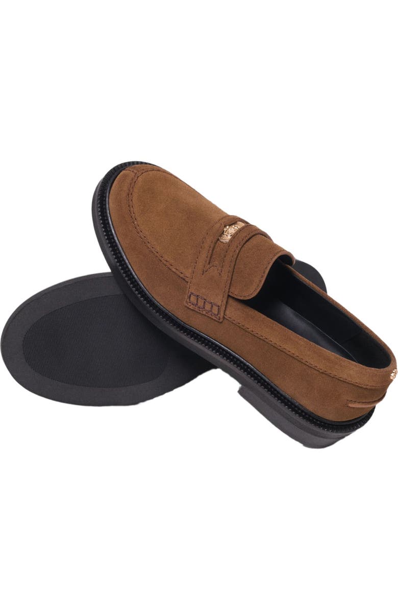 maje Suede loafers, Alternate, color, Camel