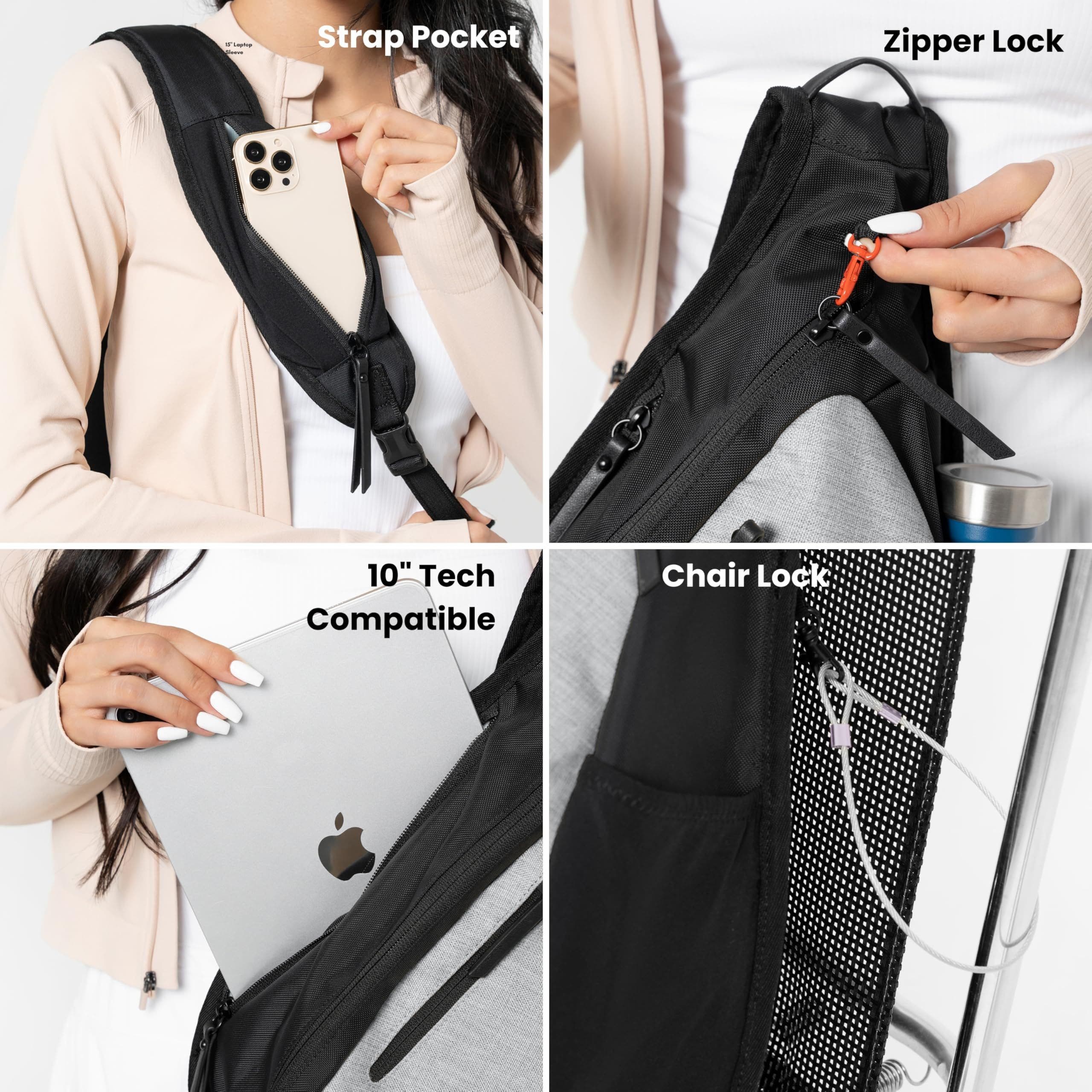 Sherpani Esprit Anti Theft RFID Protection Sling Bag, Fits 10'' Tablet, Sterling - Lite, Alternate, color, 