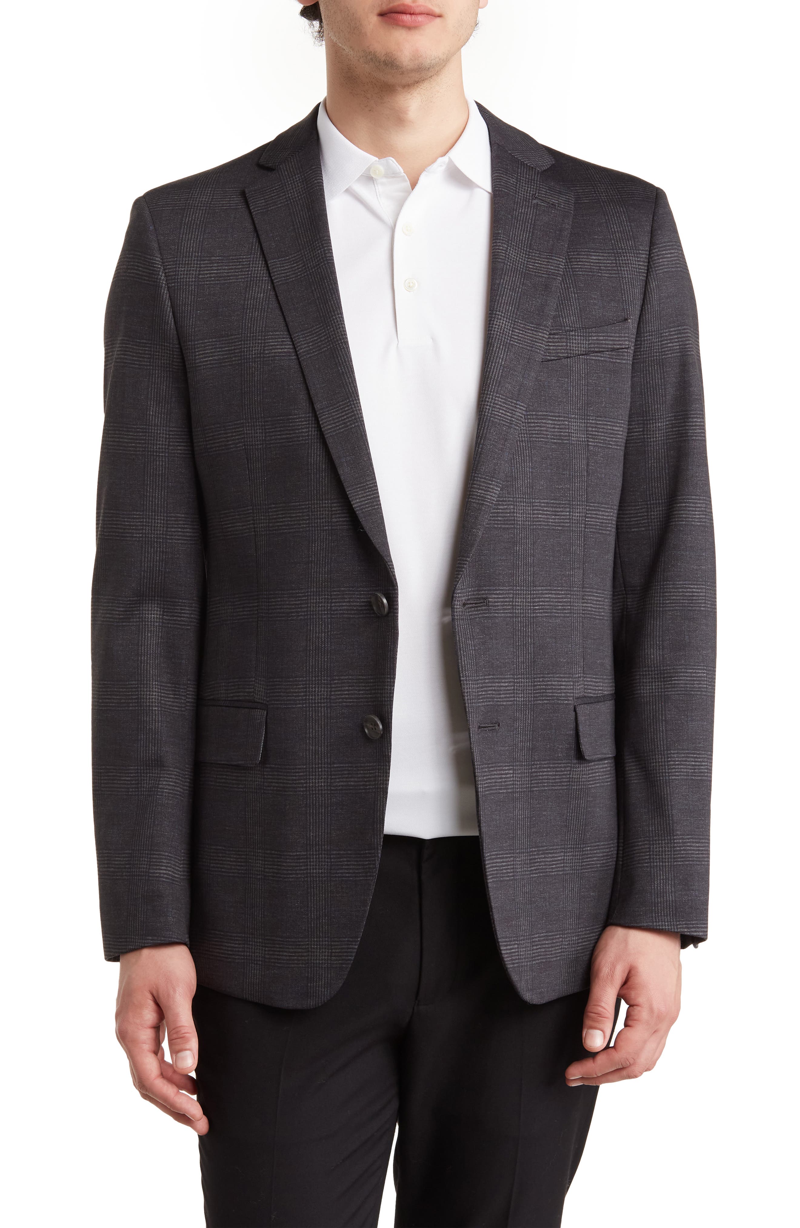 Original Penguin Plaid Suit Separates Knit Blazer (Men) | Nordstromrack