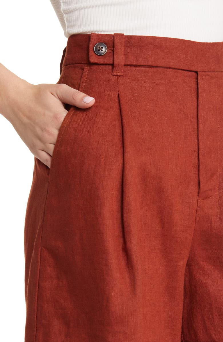 Madewell Harlow Linen Shorts, Alternate, color, 