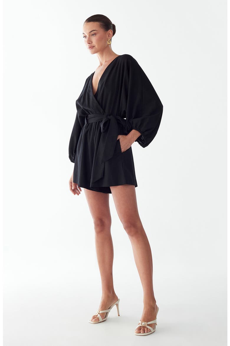 Maya Romper, Alternate, color, Black