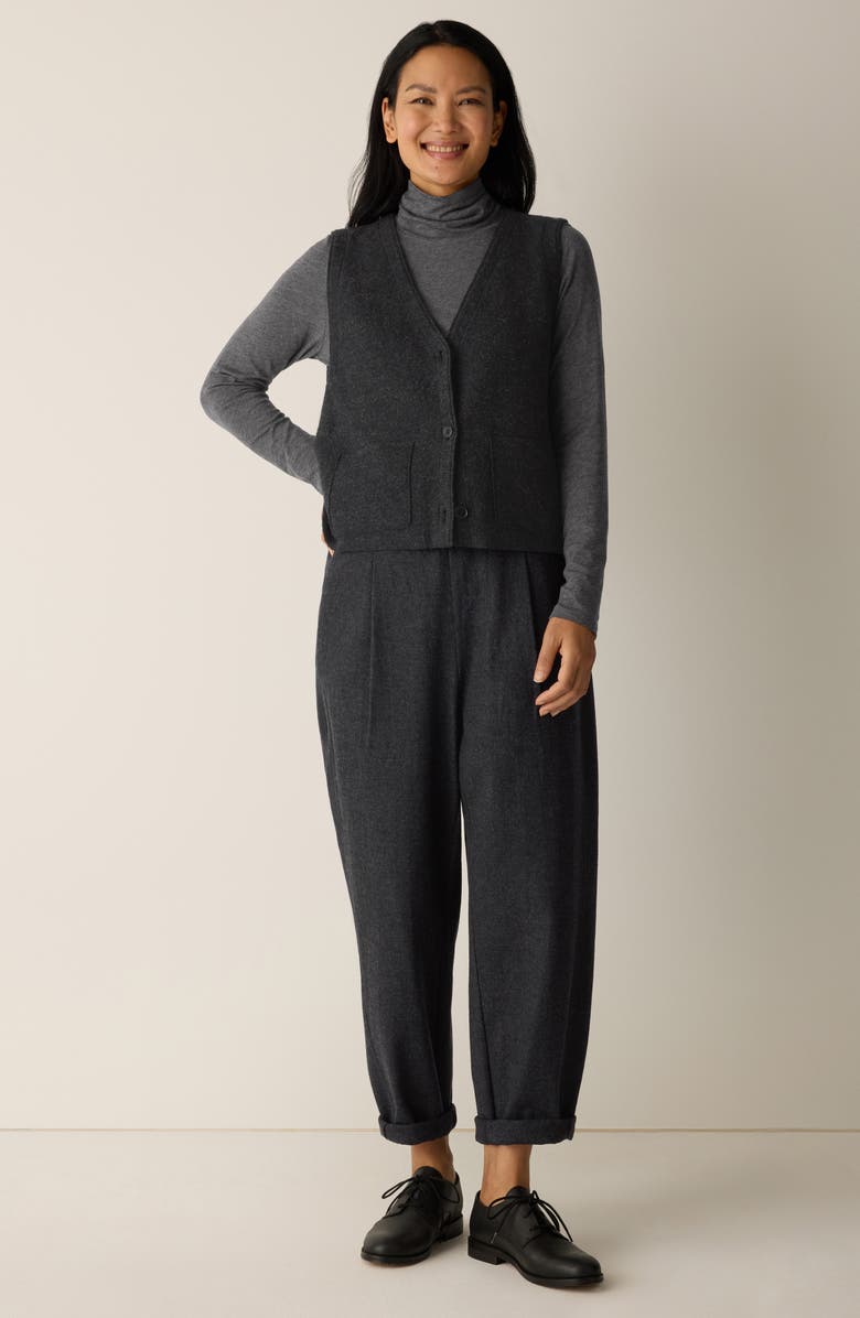 Eileen Fisher Long Sleeve Turtleneck Top, Alternate, color, Charcoal