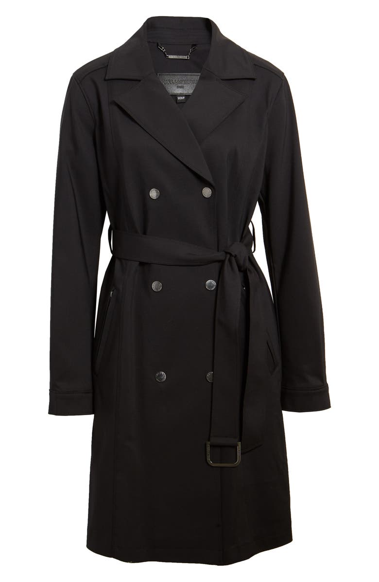 KARL LAGERFELD PARIS Double Breasted Trench Coat, Main, color, 