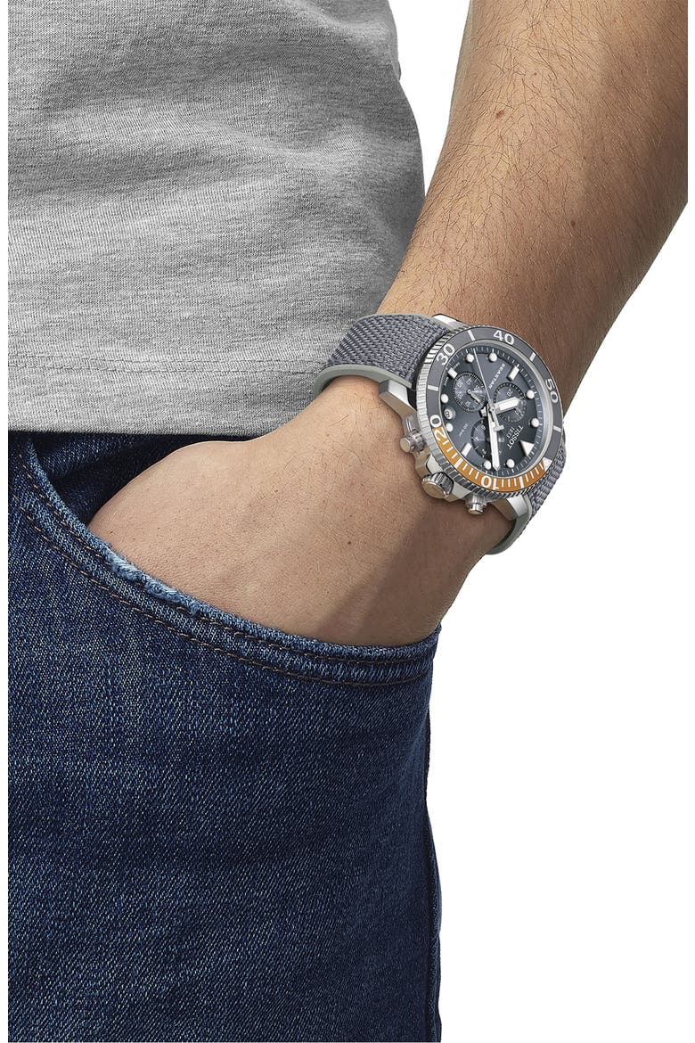 Seastar 1000 Chronograph Bracelet Watch, 45.5mm, Alternate, color, COOL GREY