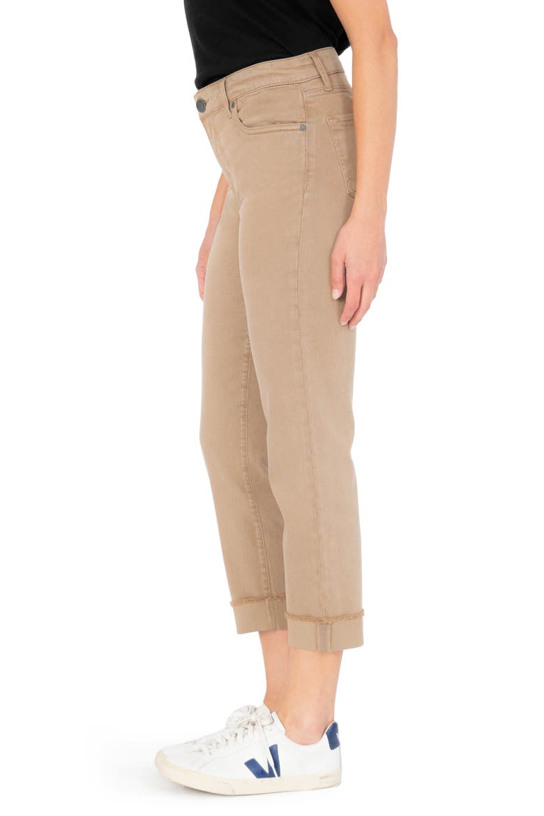 Amy Fray Hem Crop Skinny Jeans, Alternate, color, TAUPE
