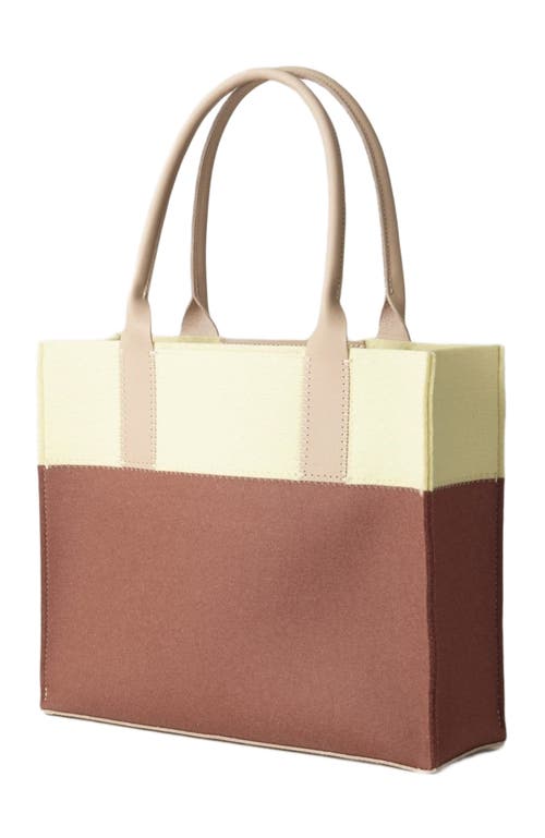 Graf & Lantz Graf Lantz Jaunt Merino Wool Midi Tote In Terracotta/limoncello