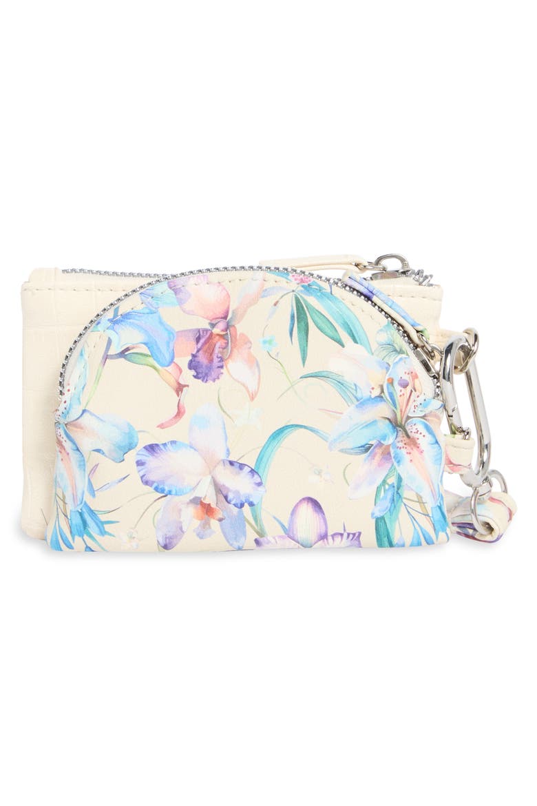 Kelly Set of 2 Pouches, Alternate, color, MULTI IRIS/ PARCHMENT
