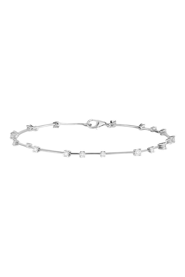 14K Gold Solo Moveable Diamond Bracelet, Main, color, WHITE GOLD