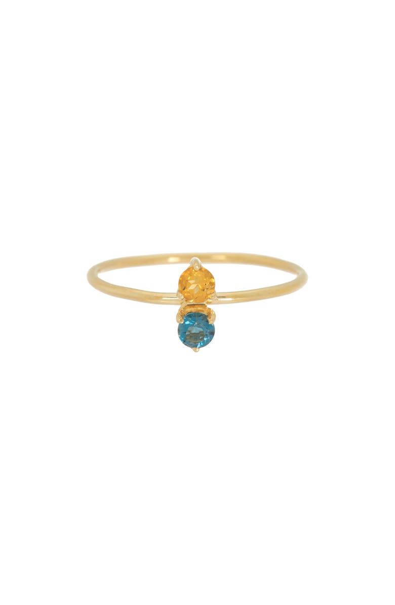 Bony Levy Yellow Gold Blue Topaz & Citrine Ring, Main, color,