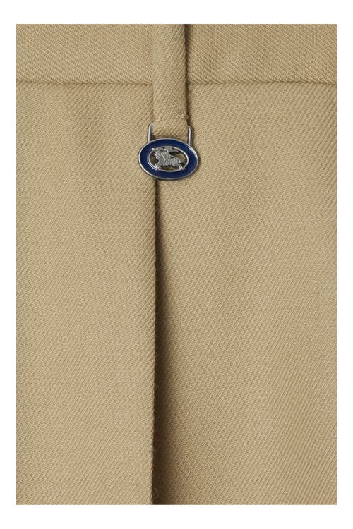 Burberry Wool Tailored Trousers In Flax