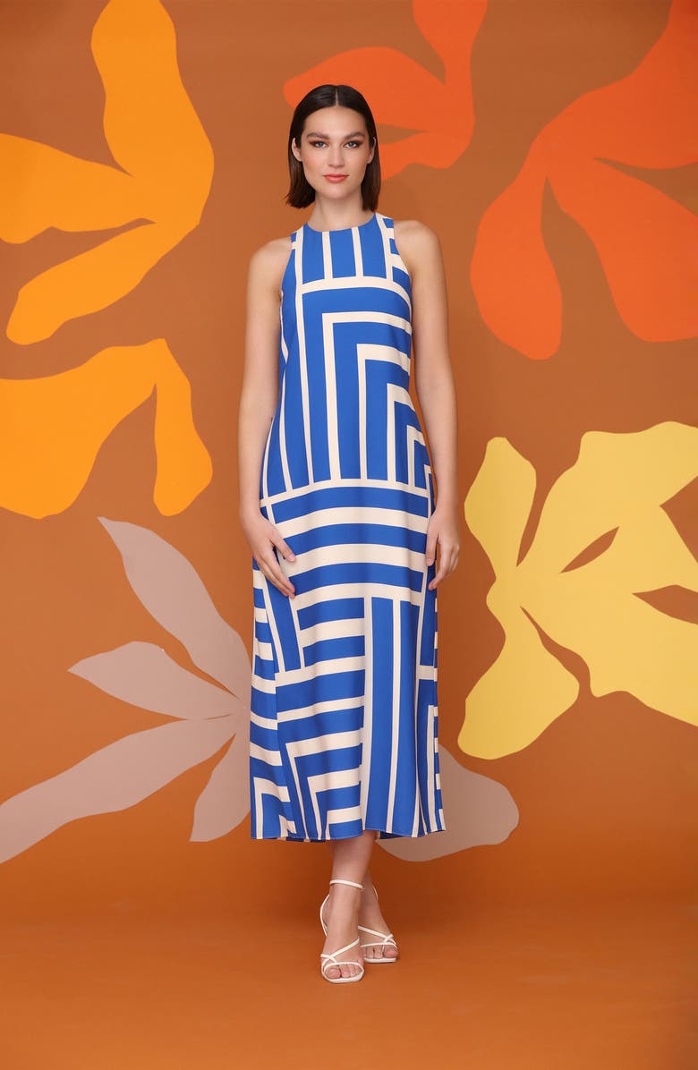 DONNA MORGAN FOR MAGGY Stripe Sleeveless Maxi Dress, Alternate, color,